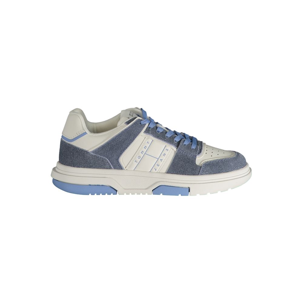 Sneakers pour femme Tommy Hilfiger Azzurro en polyuréthane, chaussures de sport élégantes avec design moderne.