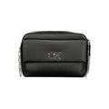 Sac à main noir en polyester pour femmes de la marque Calvin Klein, avec poignées sur l’épaule et design élégant.