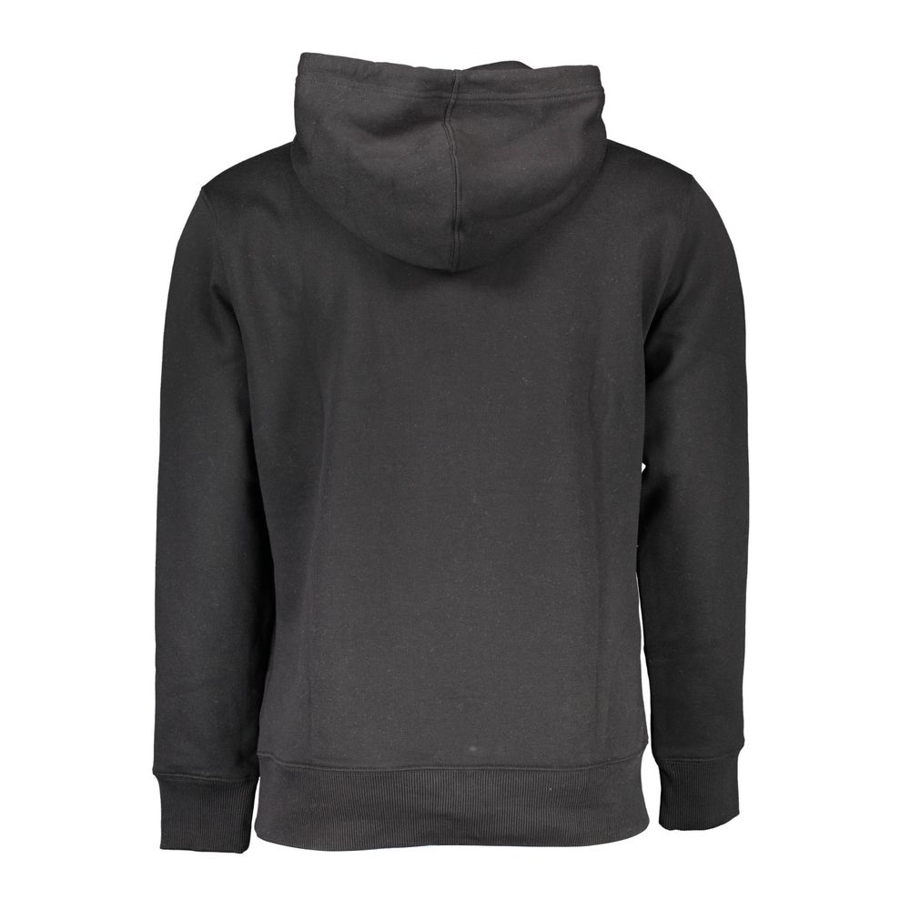 Sweatshirt homme en coton noir de la marque Calvin Klein, style décontracté avec logo discret sur la poitrine.