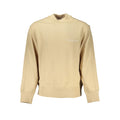 Sweat-shirt beige en coton pour homme de la marque Calvin Klein, vue de face, avec col rond et manches longues.