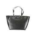 Sac à main noir pour femme en polyester recyclé de Calvin Klein, avec détails élégants et bandoulière ajustable.