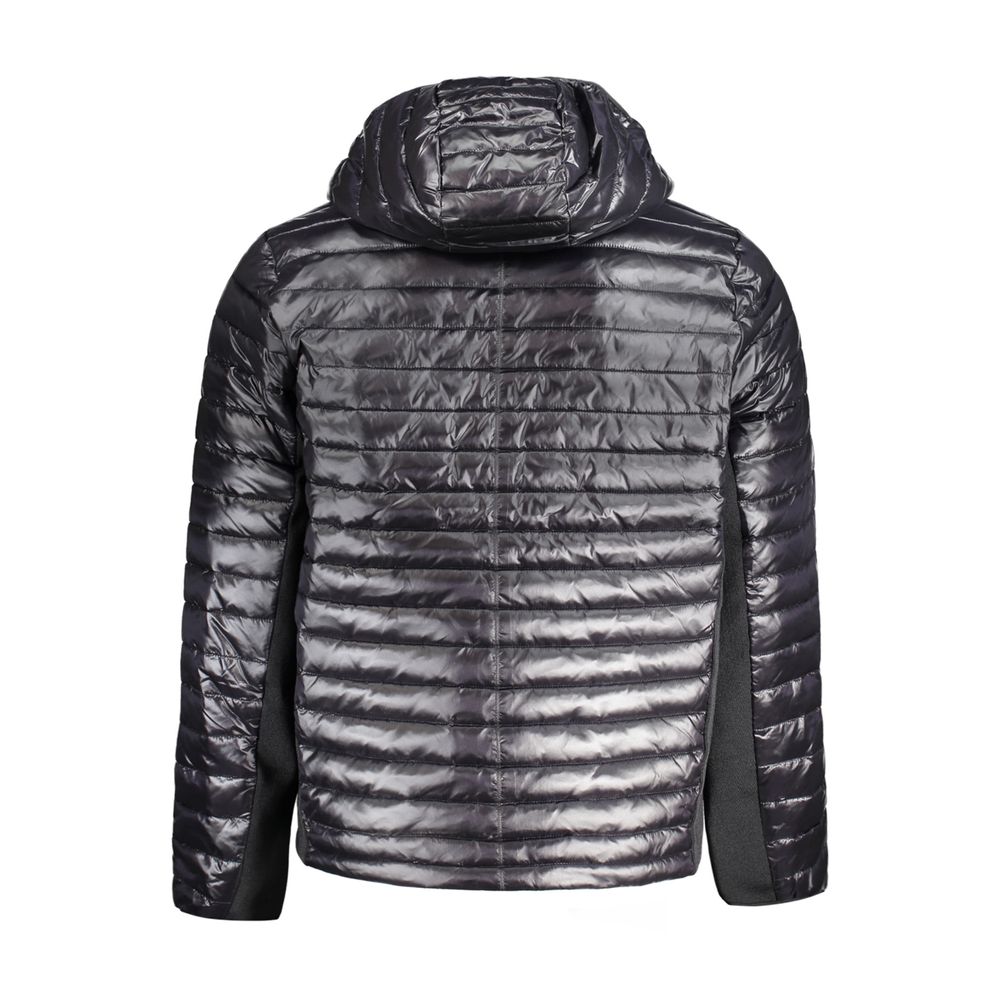 Veste en nylon noir pour homme de la marque Calvin Klein, fermeture éclair et design moderne.