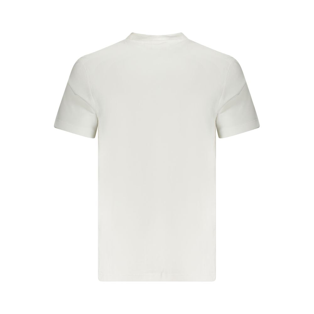 T-shirt blanc en coton pour homme de la marque Calvin Klein, vue de face, avec col rond et logo discret.