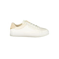 Chaussures femmes Tommy Hilfiger en polyuréthane beige, baskets élégantes et confortables pour un style décontracté.