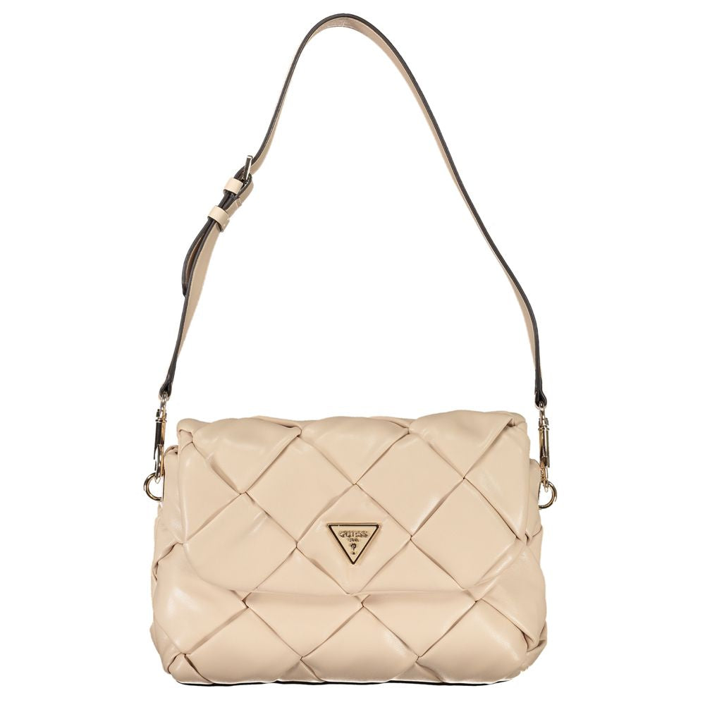 Sac à dos Guess Jeans pour femmes en rosa en polyester, avec détails en polyuréthane, visible sur l'image.