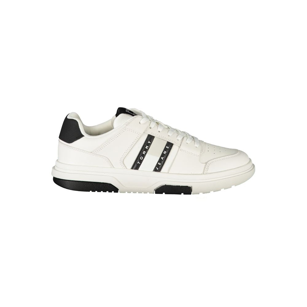 Sneaker pour homme Tommy Hilfiger Bianco en polyuréthane, blanc, avec design moderne et semelle blanche.