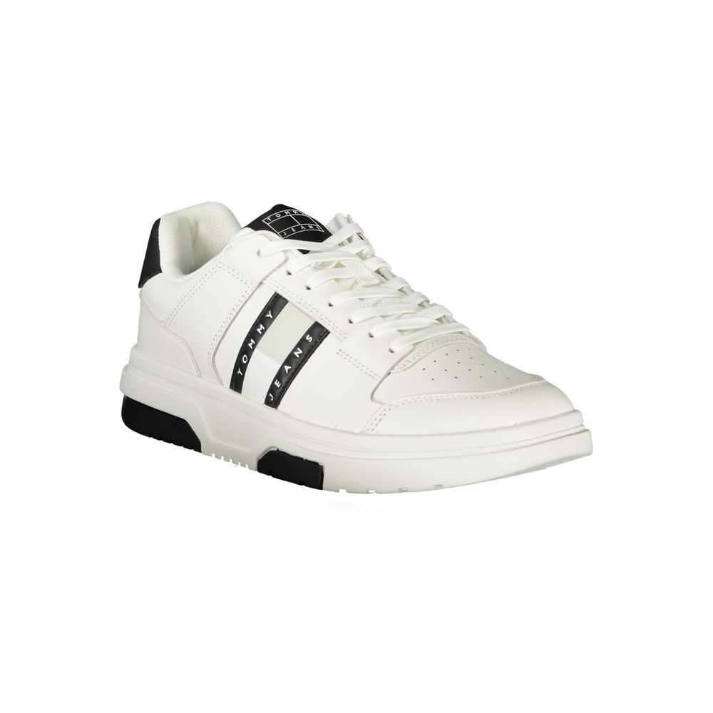 Chaussures pour homme Tommy Hilfiger Bianco en polyuréthane, baskets blanches élégantes avec design moderne.