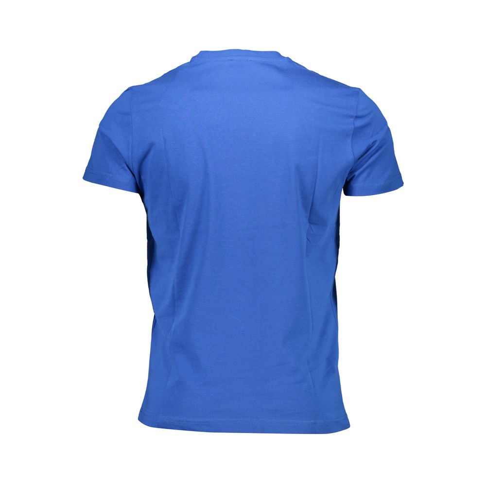 T-shirt homme Diesel Blu en coton, design décontracté avec logo Diesel visible sur la poitrine.
