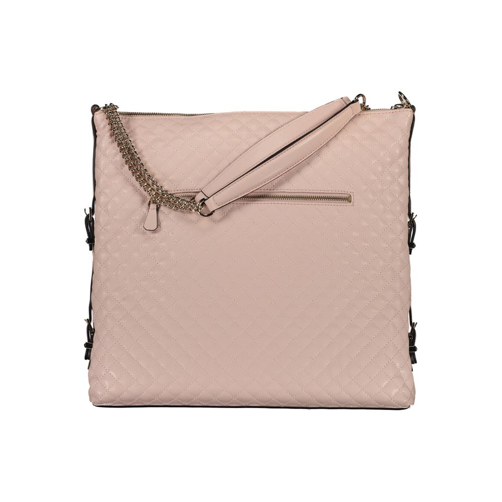 Sac à main Guess Jeans en polyuréthane rose pour femmes, design élégant avec finition soignée et détails modernes.