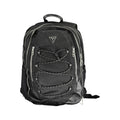Sac à dos pour hommes Guess Jeans en polyamide noir, design élégant avec compartiments spacieux.