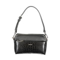 Sac à main noir en polyuréthane pour femme de la marque Calvin Klein, style élégant et moderne.