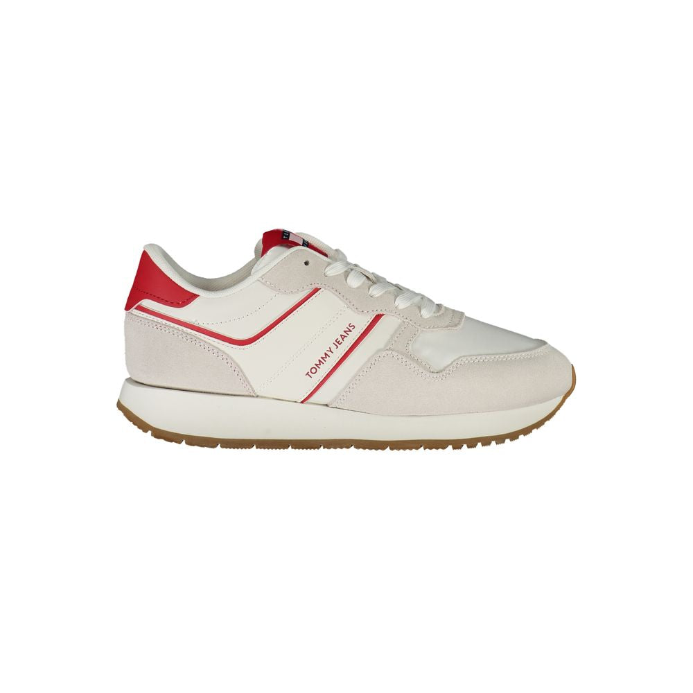 Sneakers Tommy Hilfiger Rosso Poliuretano pour femme, design moderne avec semelle blanche, en cuir synthétique rouge.