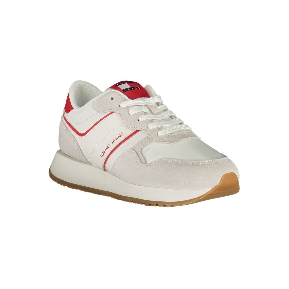 Sneakers pour femme Tommy Hilfiger Rosso en polyuréthane, design moderne et confortable, vue de face.