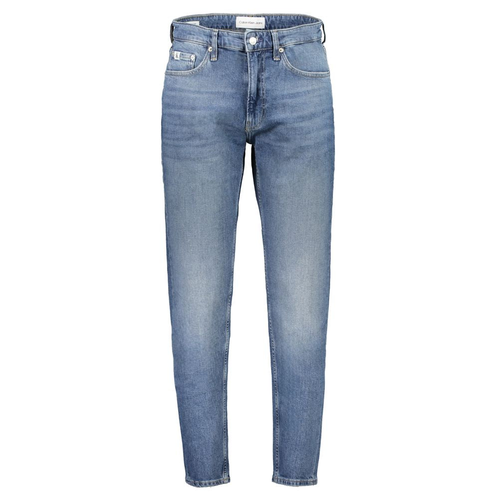 Jean homme Calvin Klein Blu en coton, coupe tapered, détail visible en image 7550945.