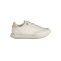 Chaussure femme Tommy Hilfiger Bianco en cuir blanc, sneaker de style décontracté avec semelle blanche.