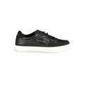Chaussures sneakers noires en polyuréthane pour homme de Calvin Klein, style moderne et élégant.