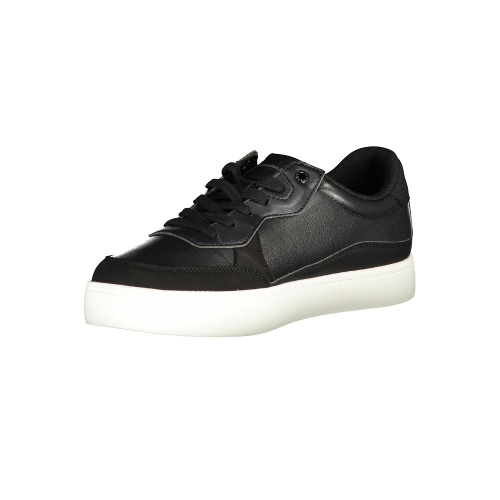 Chaussures de sport en polyuréthane noir de Calvin Klein pour homme, baskets élégantes et modernes.