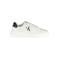 Baskettes blanches Calvin Klein avec lacets, style sophistiqué et design élégant, parfaites pour un look moderne.