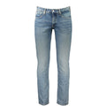 Jeans slim en coton pour homme de la marque Calvin Klein Blu, coupe ajustée et moderne, en denim bleu.