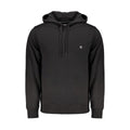 Sweat-shirt pour homme Calvin Klein en coton noir, style décontracté avec logo discret sur la poitrine.