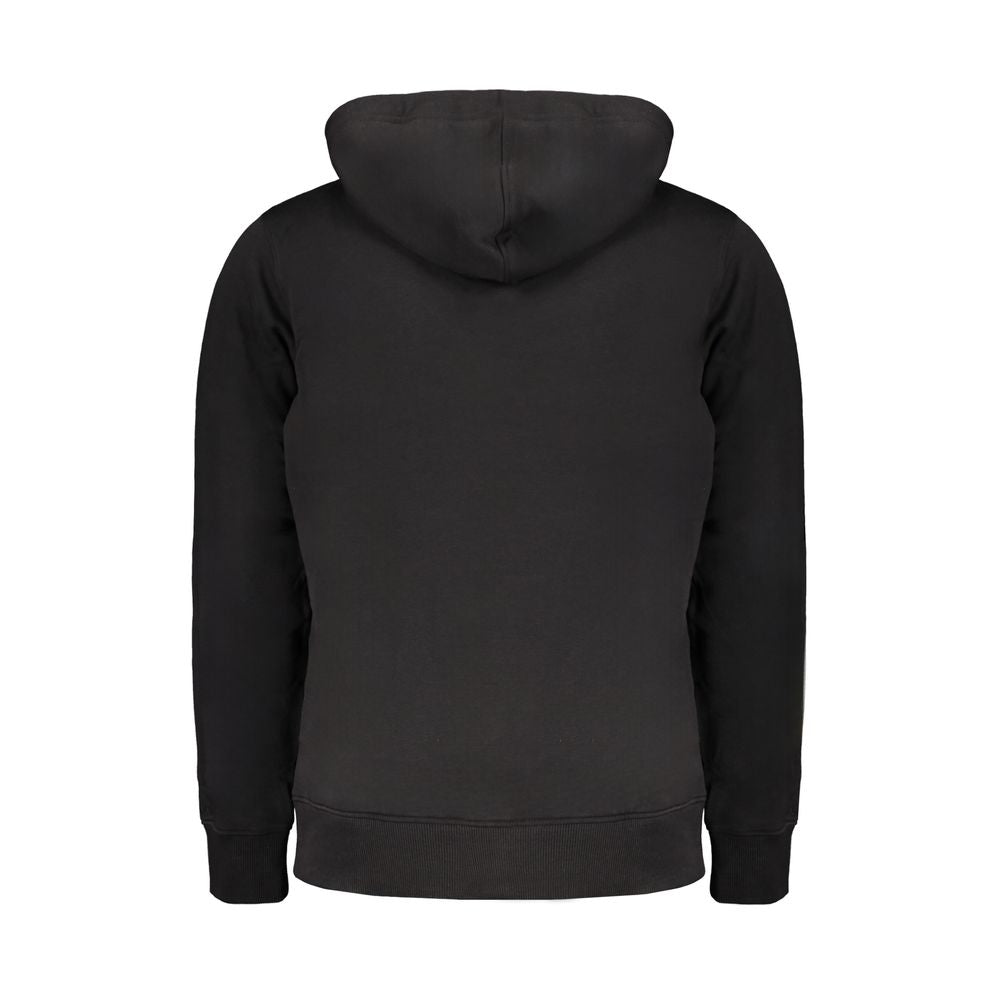 Sweatshirt homme Calvin Klein en coton noir avec logo discret, design classique et confort décontracté.