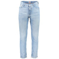 Jeans pour homme Tommy Hilfiger en coton bleu azur, coupe classique avec poches avant et arrière, style décontracté.