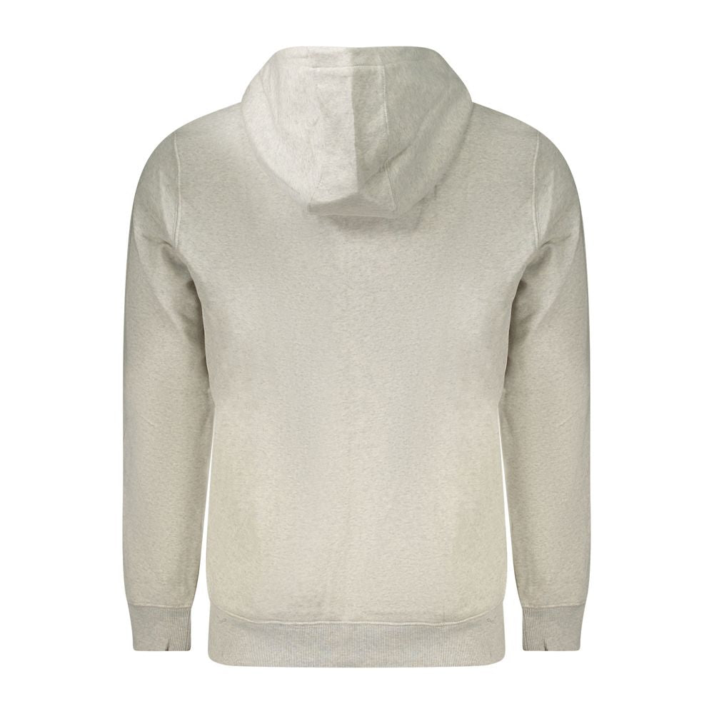 Sweatshirt à capuche en coton gris pour homme de la marque Tommy Hilfiger, vue de face.