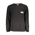 Pull pour homme Tommy Hilfiger en coton noir, style décontracté, avec col rond et logo discret.