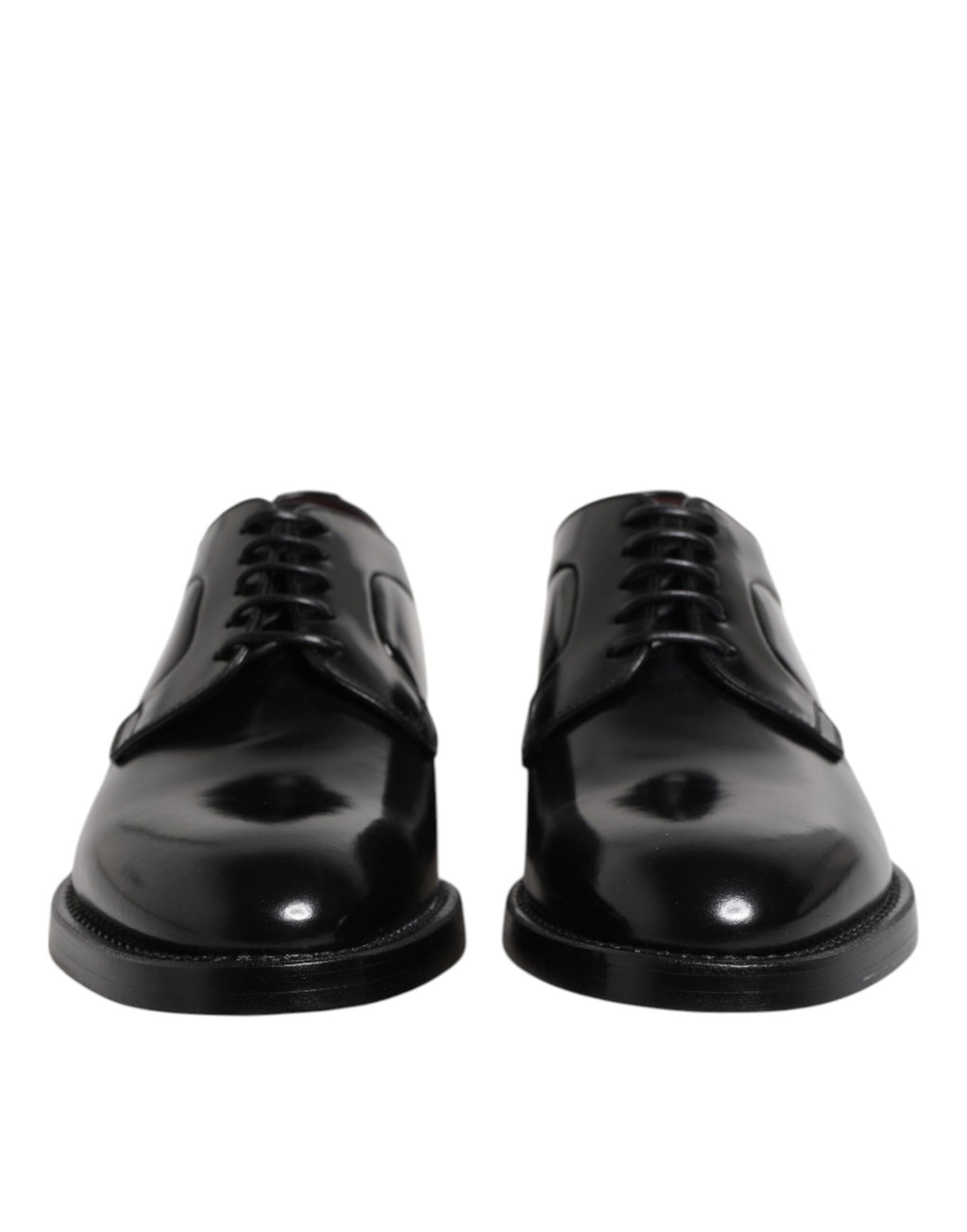 Chaussures derby formelles en cuir noir Dolce & Gabbana avec lacets, élégantes et sophistiquées pour homme.
