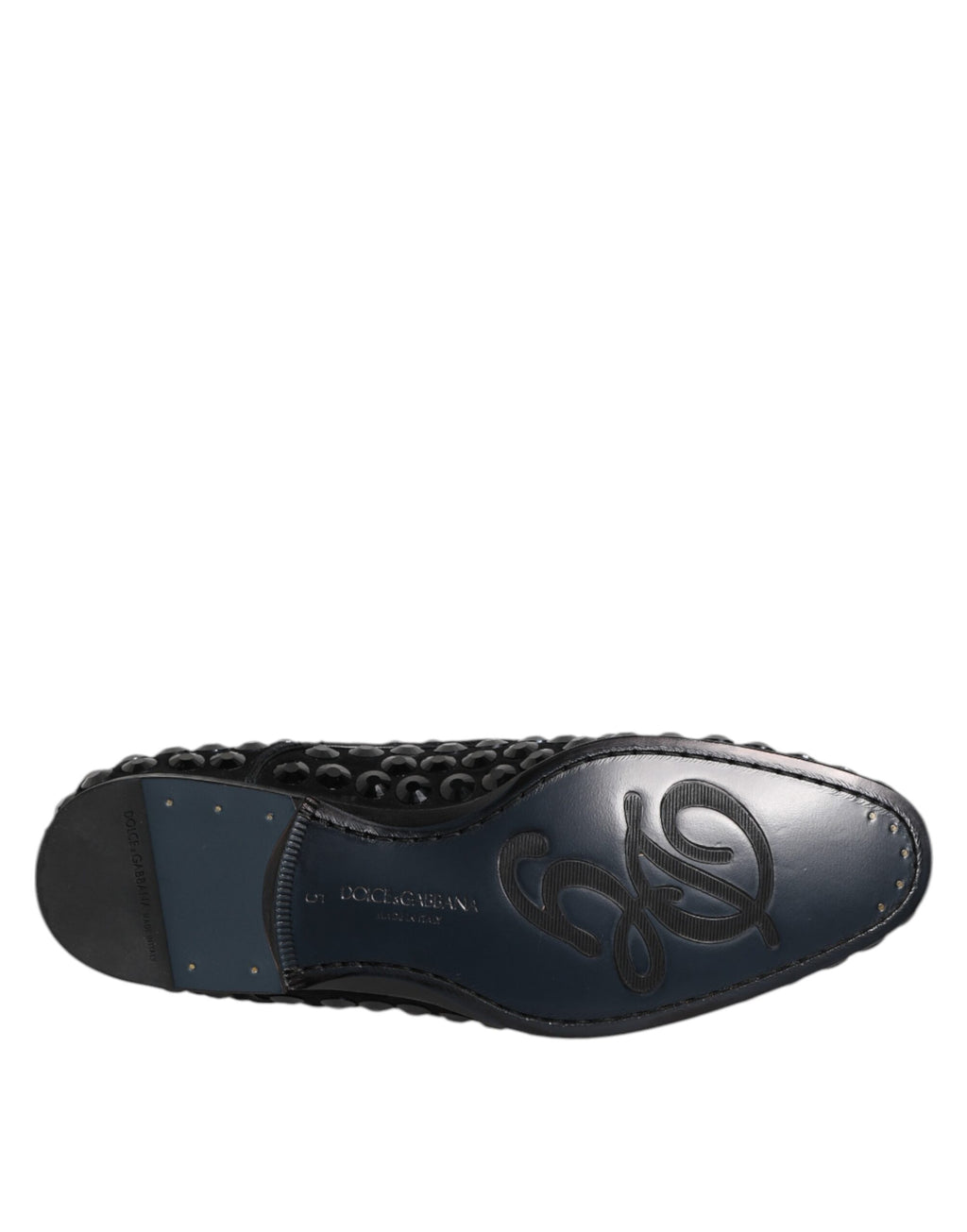 Chaussures derby noires en daim Dolce & Gabbana avec strass, chaussures formelles élégantes et sophistiquées.