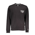 Sweat-shirt en coton noir pour homme de la marque Tommy Hilfiger, style décontracté avec logo visible sur la poitrine.