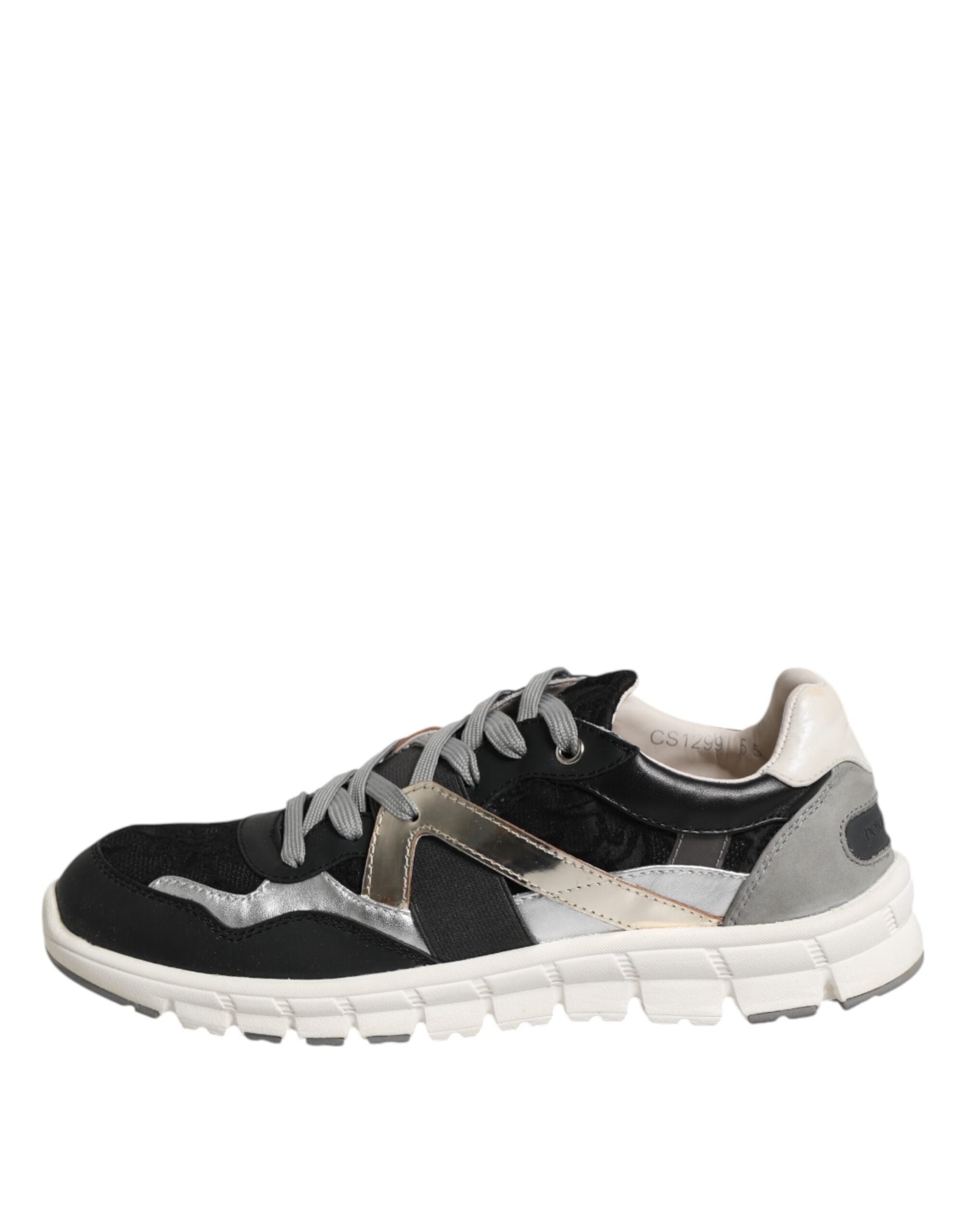 Chaussures basses Dolce & Gabbana en cuir et daim multicolore, sneakers élégants pour hommes ou femmes.