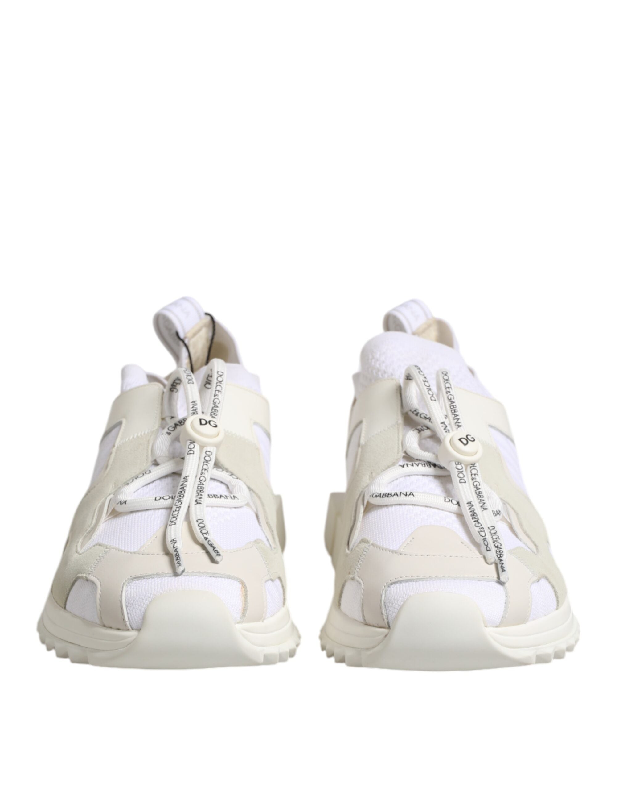 Chaussures de randonnée Dolce & Gabbana Sorrento en mesh blanc, baskets tendance pour un style décontracté et confortable.