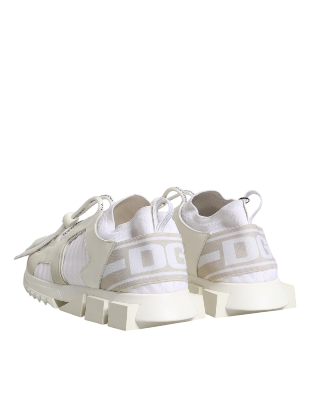 Chaussures de randonnée Dolce & Gabbana Sorrento en mesh blanc, baskets de trekking élégantes et confortables.