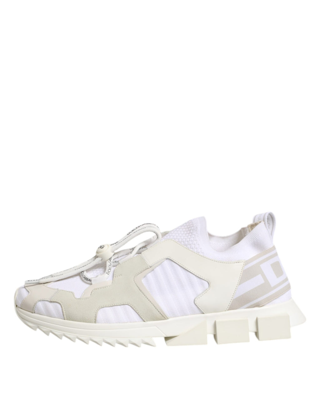 Chaussures de randonnée Dolce & Gabbana Sorrento en mesh blanc, baskets de trekking élégantes et confortables.