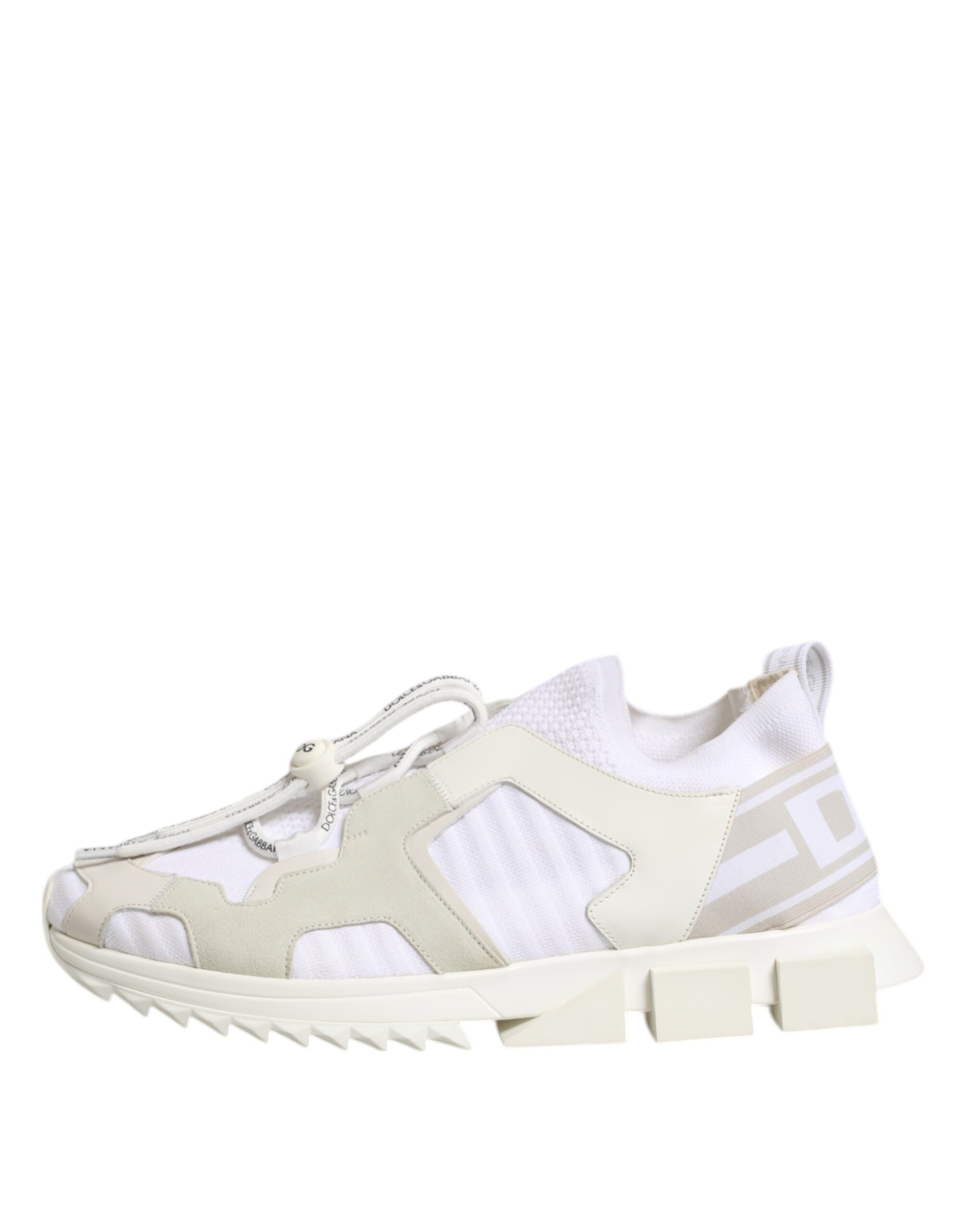 Chaussures de randonnée Dolce & Gabbana Sorrento en mesh blanc, baskets de trekking élégantes et confortables.