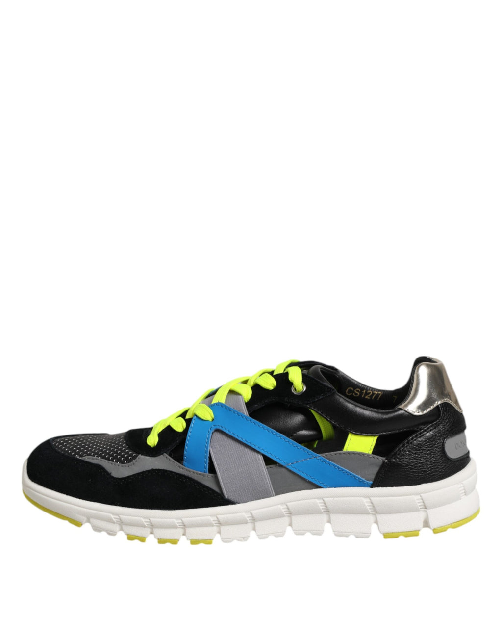 Chaussures sneakers basses pour homme Dolce & Gabbana en dentelle multicolore, laçage pour un style élégant et moderne.