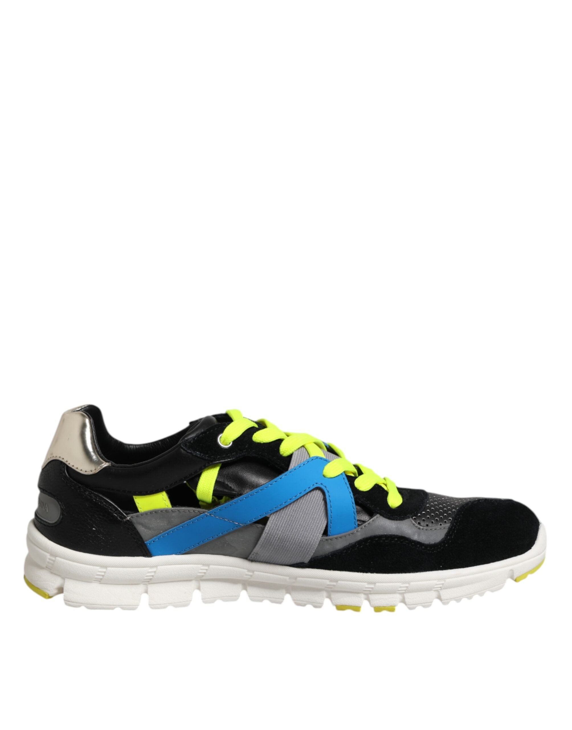Chaussures sneakers homme Dolce & Gabbana à lacets, multicolores, basse, en dentelle pour un style élégant et décontracté.