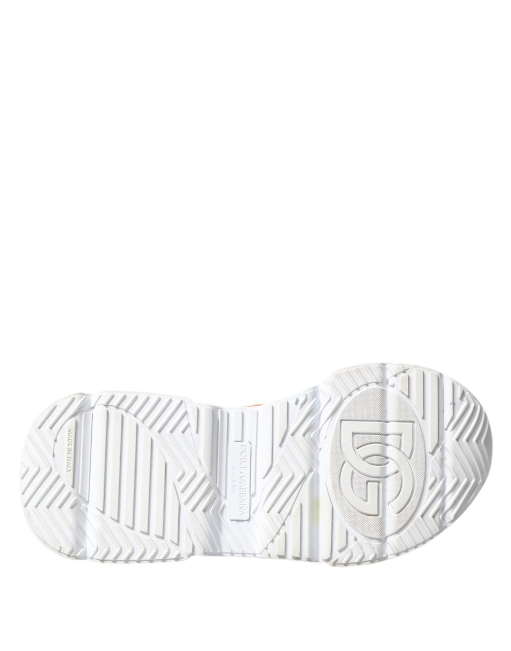 Sneakers bass Dolce & Gabbana Daymaster multicolores avec semelle blanche et design coloré, vues de face.