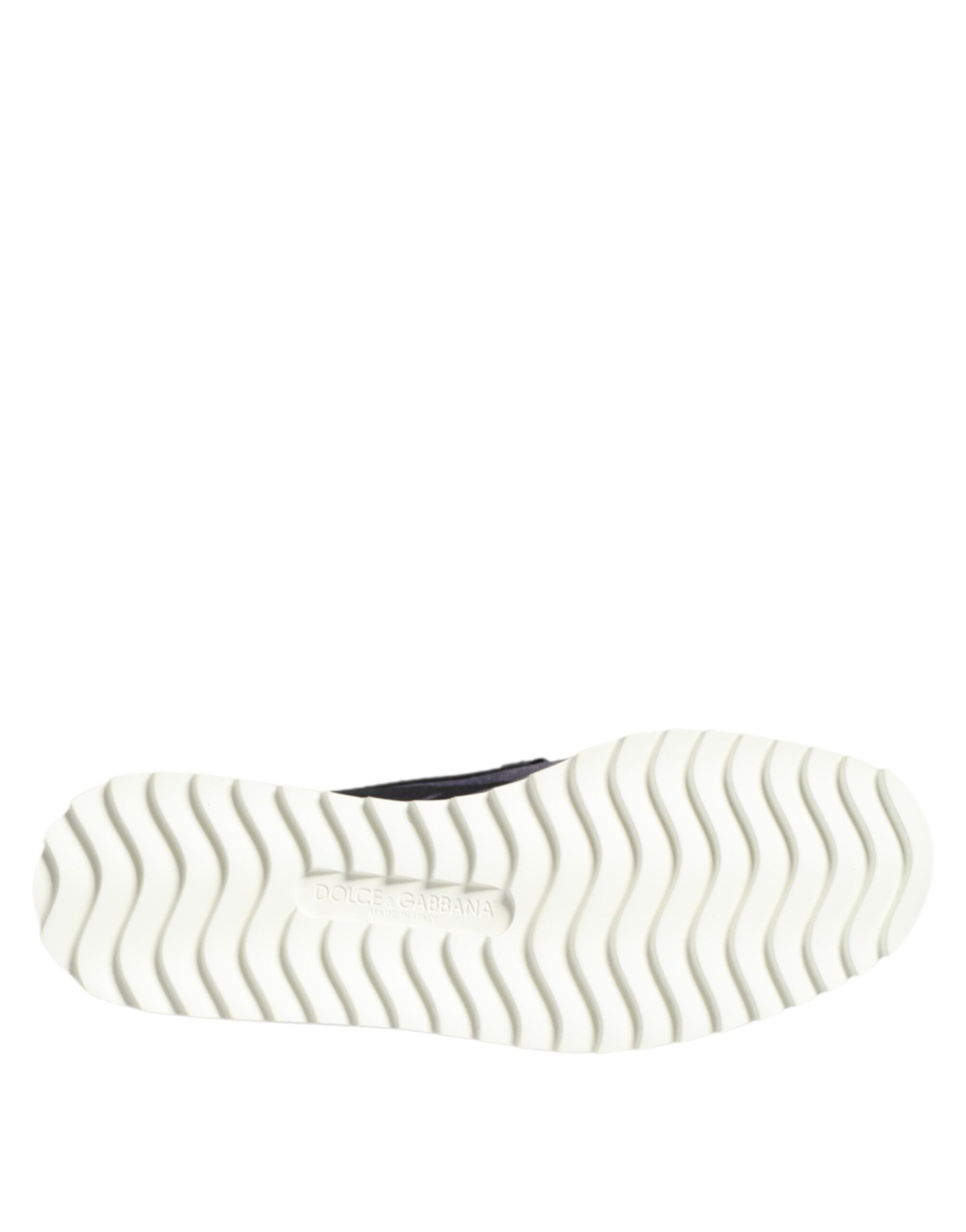 Chaussures sneakers homme Dolce & Gabbana noires tropicales, slip-on, design élégant et tendance, vue de face.