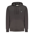 Sweat à capuche noir pour homme de la marque Calvin Klein en coton, avec logo discret sur la poitrine.