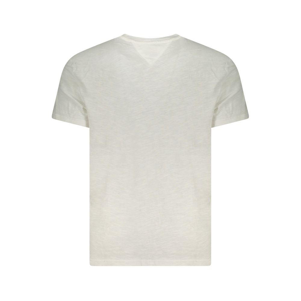 Chemise homme en coton blanc Tommy Hilfiger, élégante et classique, avec col et boutons visibles.