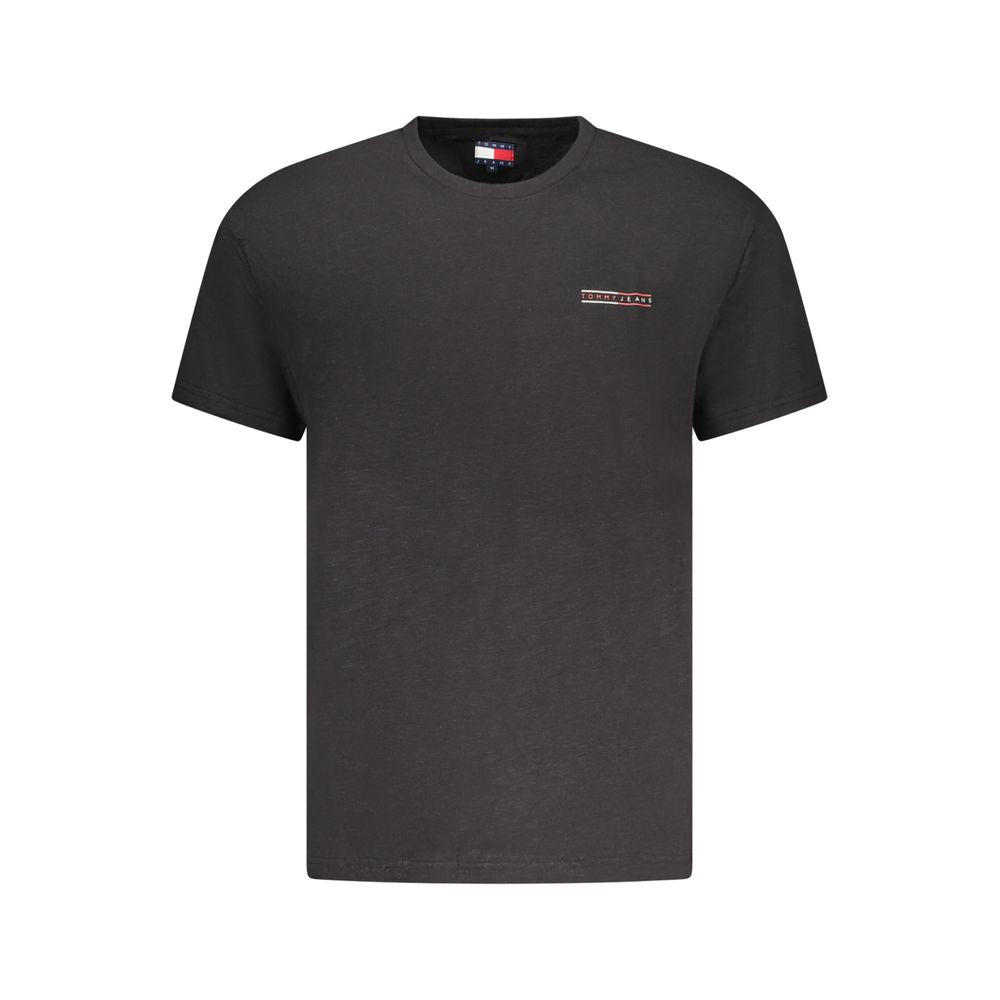 Tommy Hilfiger Schwarzes Baumwoll-T-Shirt für Herren