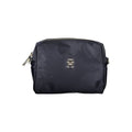 Sac à main pour femme Tommy Hilfiger en polyester bleu, élégante sacoche d'épaule avec logo distinctif.