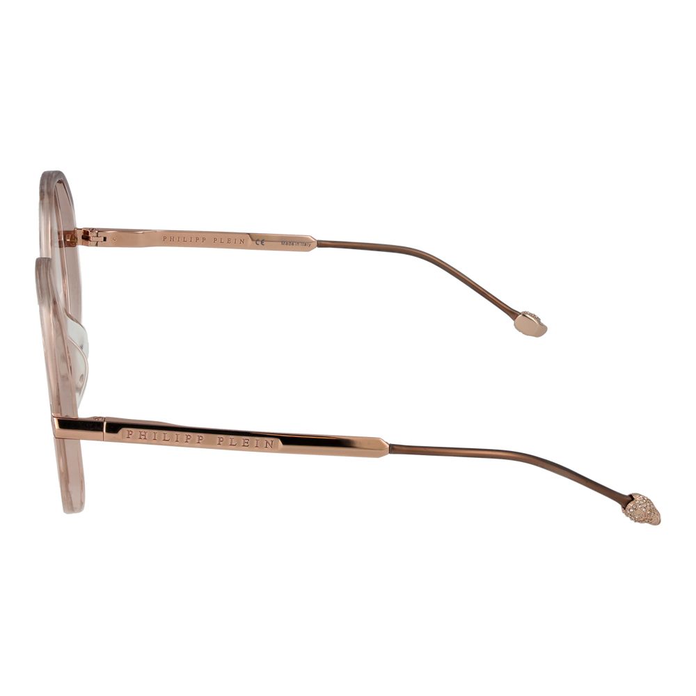 Lunettes en acétate de cellulose rose de la marque Philipp Plein, monture élégante et moderne pour un look tendance.