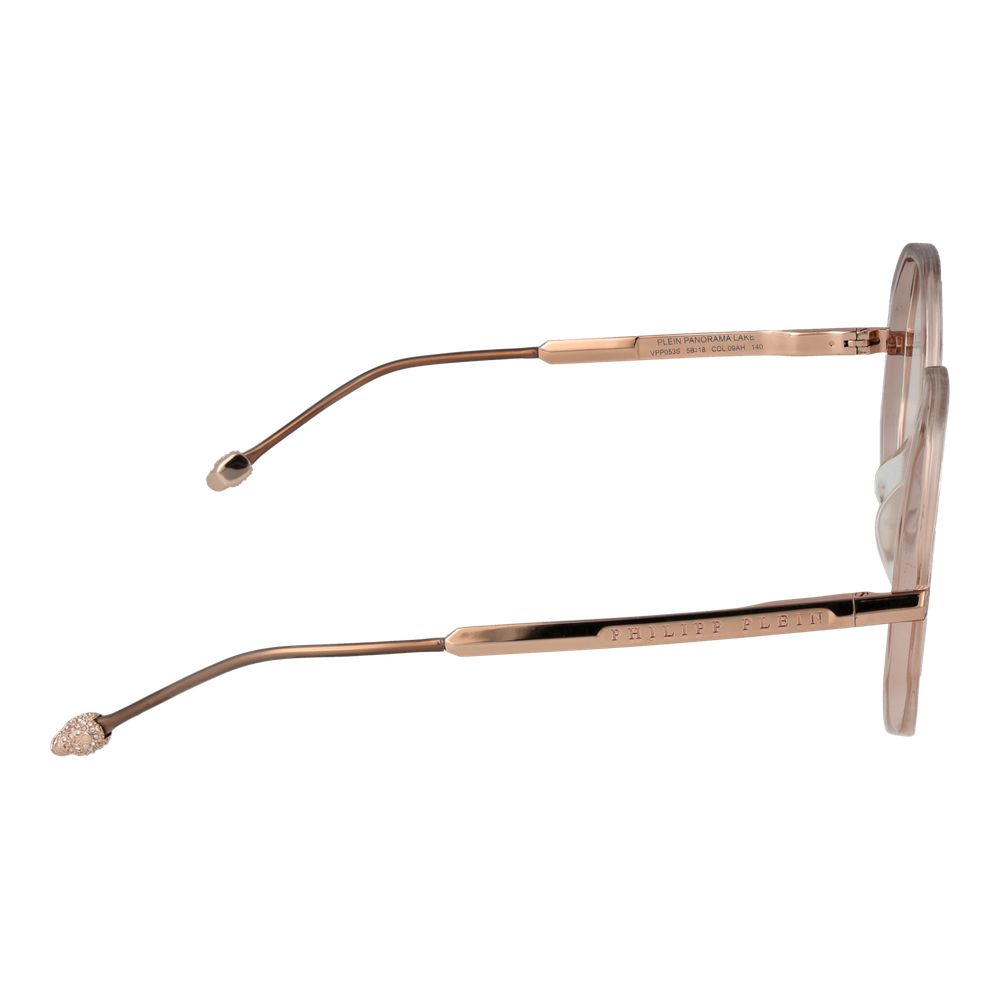 Lunettes en acétate de cellulose rose de la marque Philipp Plein, monture élégante et tendance pour un style sophistiqué.