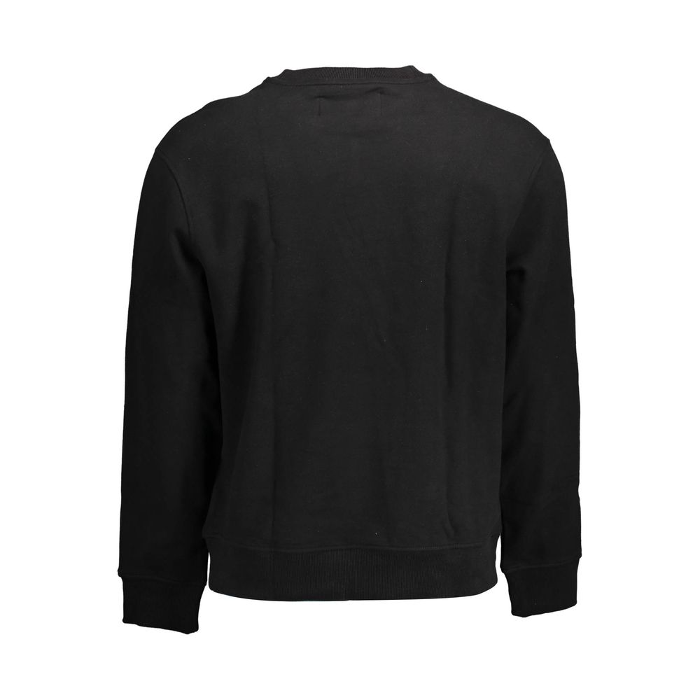 Sweatshirt homme en coton noir de Calvin Klein, style décontracté avec logo discret sur la poitrine.
