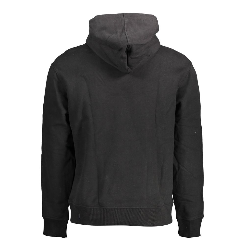 Sweat-shirt homme en coton noir de la marque Calvin Klein, coupe classique avec logo discret sur la poitrine.