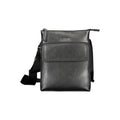 Sac à bandoulière pour homme Calvin Klein en polyester noir, avec logo discret et poignées ajustables.