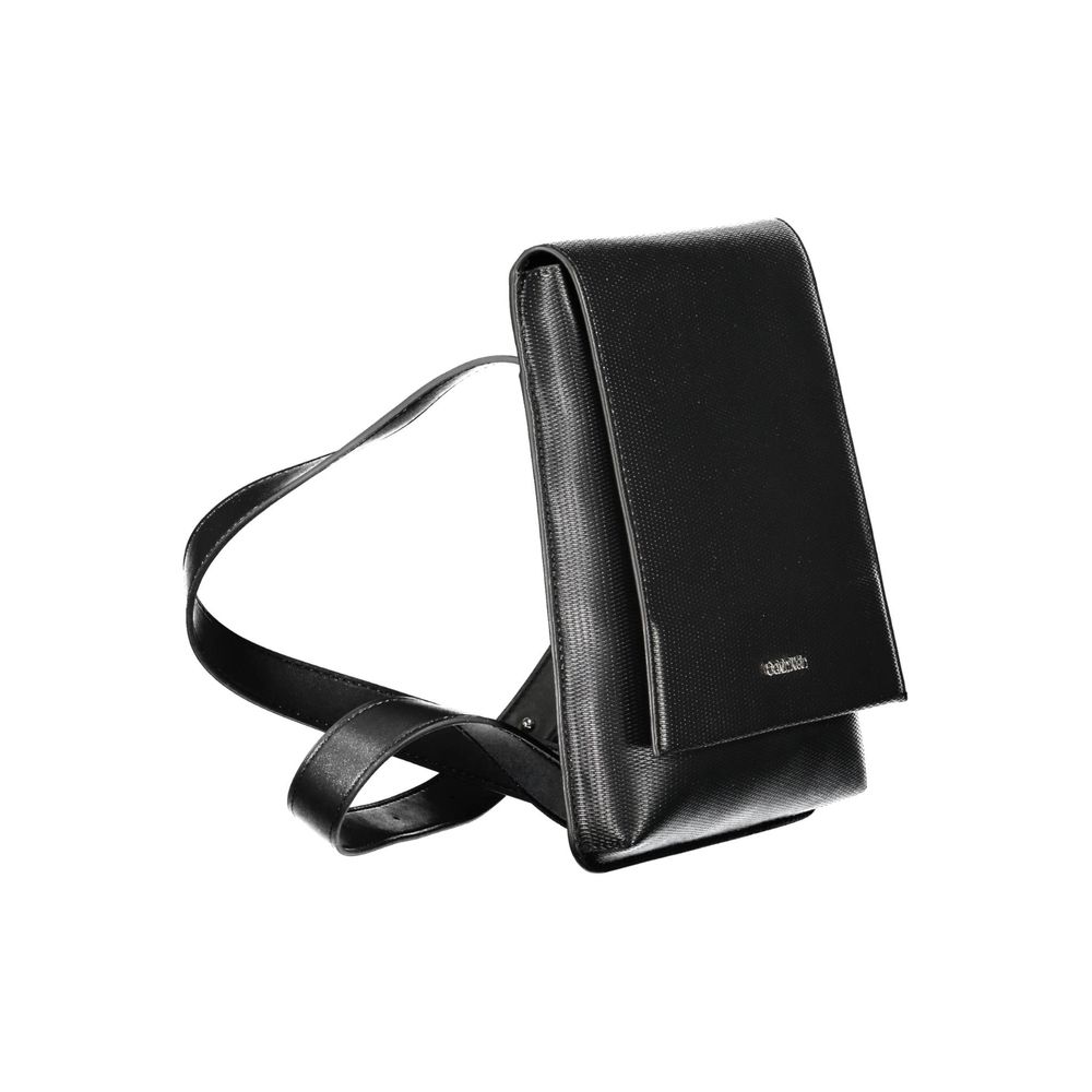 Sac à bandoulière noir en polyuréthane Calvin Klein pour homme, avec design épuré et logo discret.